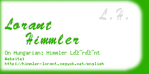 lorant himmler business card